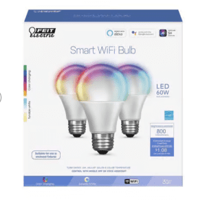 Smart WiFi Lightbulb package from Feit Electric