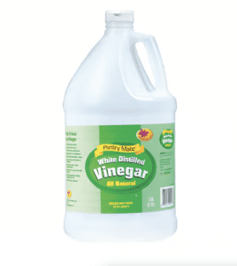 A bottle of white distilled vinegar