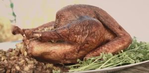 Turkey on a serving platter