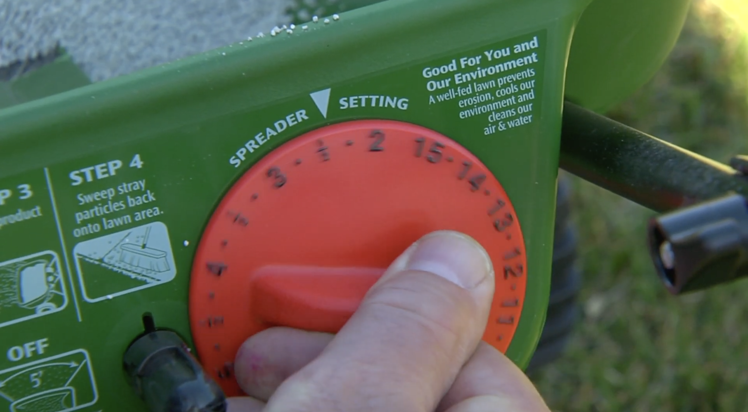 Spreader setting